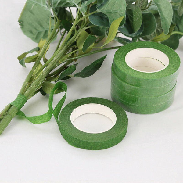 6 Rolls Green Self Adhesive Florist Floral Tape craft supply Stem Wrap 27m AUS