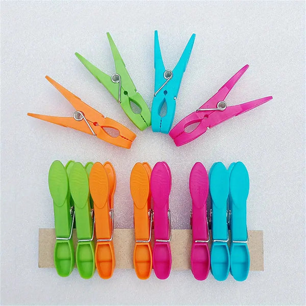 48PCS Colorful Plastic Clothespins Laundry Pegs Hanging Clips