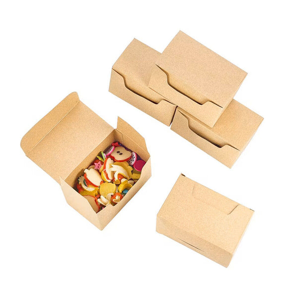 50pcs retro rectangular kraft paper wedding candy boxes gift packaging box AU