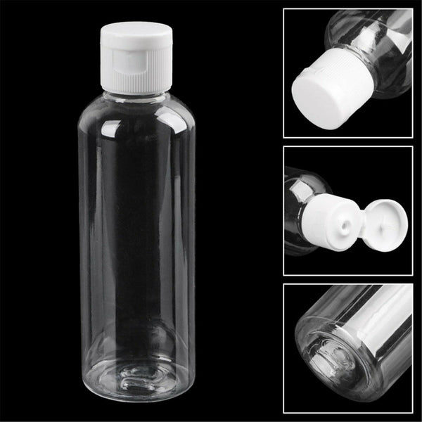 UP100x 50ml Refillable Bottles PET Clear Empty Lotion Liquid Makeup Container AU