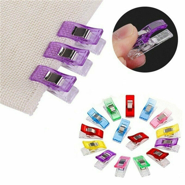 50PCS Wonder Clips Crafts Fabric Quilting Clip Crochet Craft Plastic Clip DIY