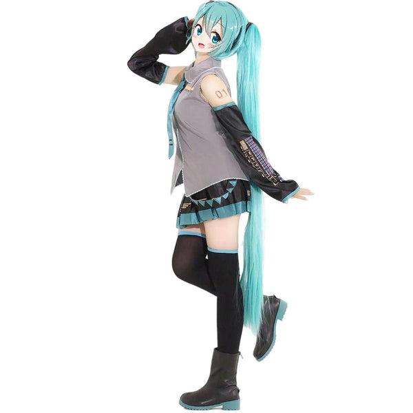 Anime Hatsune Miku Vocaloid Hatsune Miku Costume Uniform Dress Party Cosplay Set