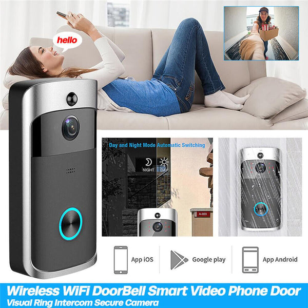 Wireless Doorbell WiFi Phone Security Camera Ring Video Door Bell Smart Intercom