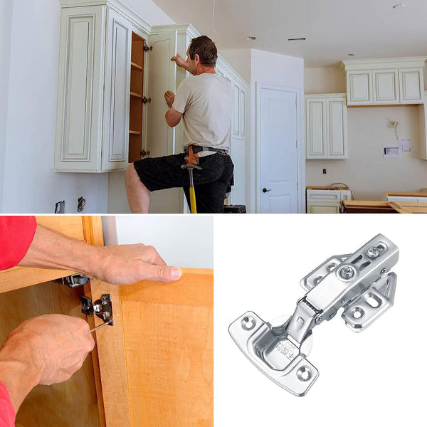 10-50PCS Door Hinge Cabinet Cupboard Hinges Soft Close Full Overlay Wardrobe AUS