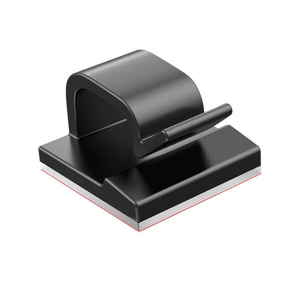 50pcs Black Adhesive Cable Clips | Wire Management Cord Holder Organizer