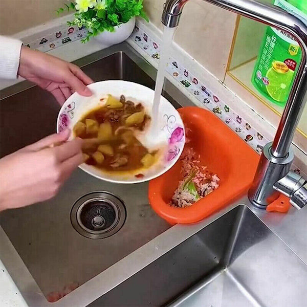 Swan Drain Basket Punch Free Kitchen Sink Filter Organizer Strainer Holder Tool