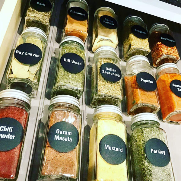 144pcs Spice Herb Storage Jar Labels Pantry Stickers Decals High Quality Durable