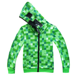 Minecraft Costume Kids Creeper Hoodie & Pants Set Boys Book Week Fancy Dress
