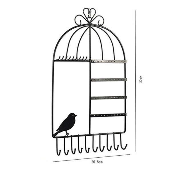 Rack Organizer Stand Necklace Hanger Earring Women Bracelet Holder Cage Jewelry