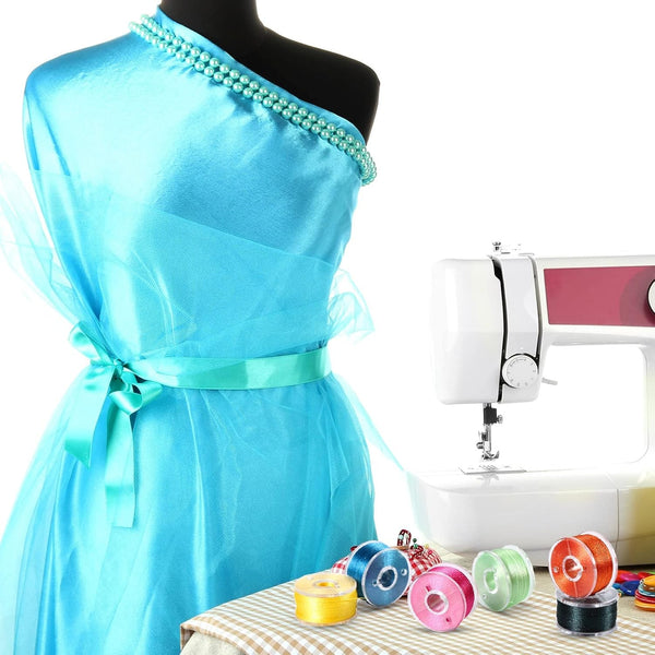 100PCS Sewing Machine Bobbins Multi Colour Plastic Thread Spools Embroidery Craft