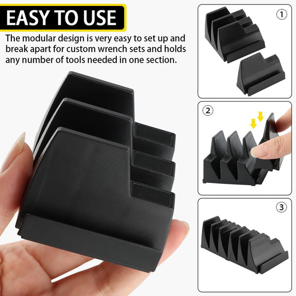 Magnetic Wrench Organizer Holder – 23 Slot Tool Rack for Garage & Toolbox