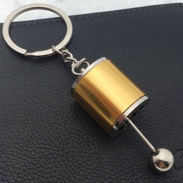 Gear Keychain Fob Key Chain Shifter Ring Box Metal Ornament Mini Small Model