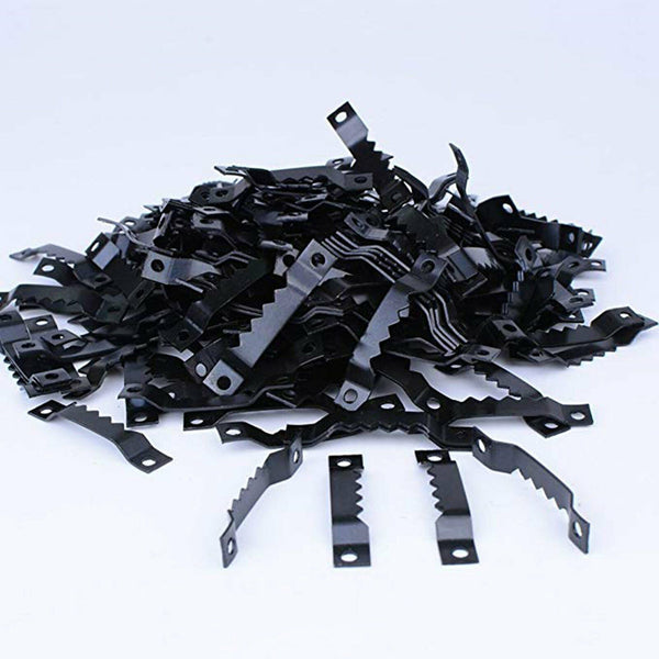100Sets Sawtooth Picture Frame Hangers Oil Hanging Wall Hooks + Screws Black AU