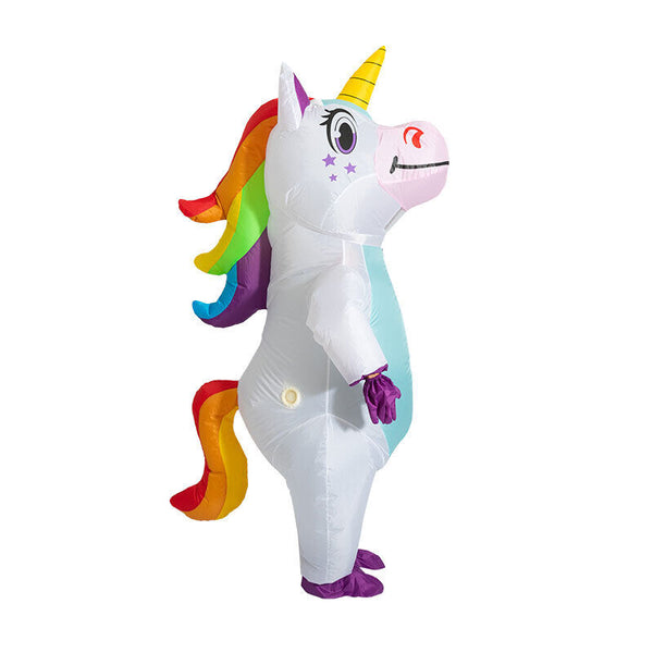 Adult Inflatable Unicorn Costume Christmas Party Cosplay Blow up Fancy Dress