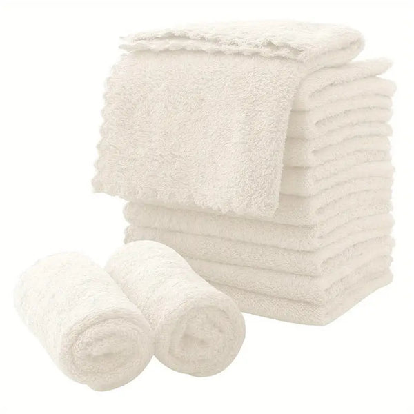 10PCS Soft Face Towels Coral Fleece Washcloths Face Cloths 30x30cm
