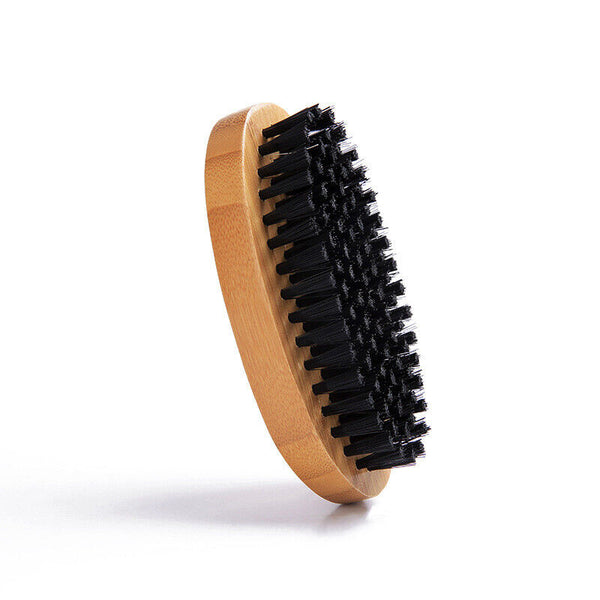 Travel Friendly Nylon Bristle Wooden Styling Long Small Beard Grooming Brush AU