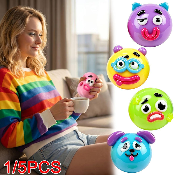 Smushers Face Squishy Stress Relief Toy Soft Slow Rising Sensory Squeeze Ball