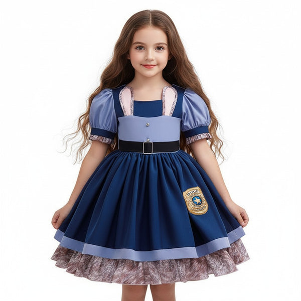 Girls Zootopia Judy Hopps Police Officer Costume Cosplay BookWeek Party Birthday