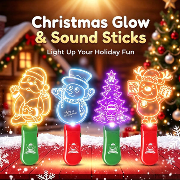 Santa Claus Handheld Glow Stick Tree Christmas Decoration Lights Holiday Party
