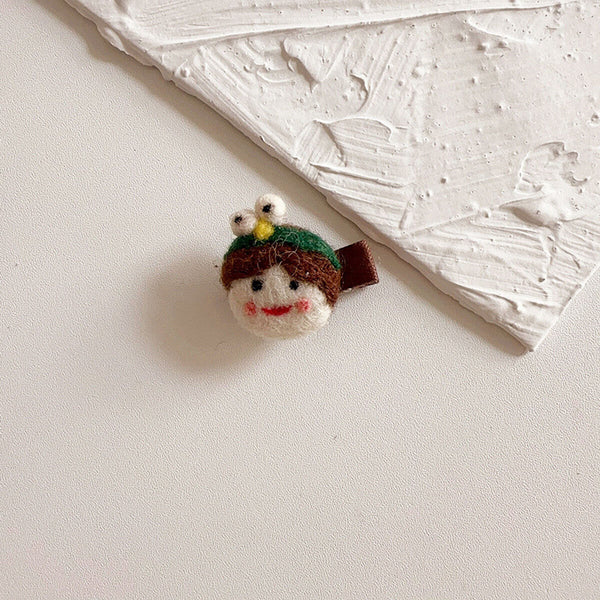 Simple Cartoon Girl Hairpin Cute Styling Hair Accessories for Kids Fashion Gift