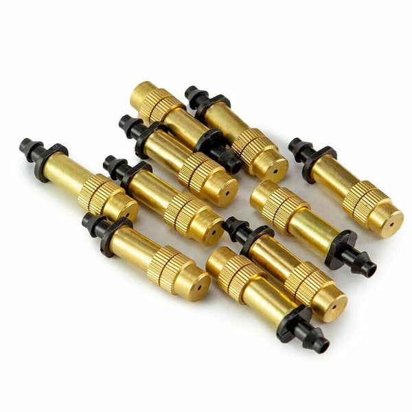 10-50x Adjustable Misting Nozzle Garden Patio Water Mister Brass Spray Sprinkler