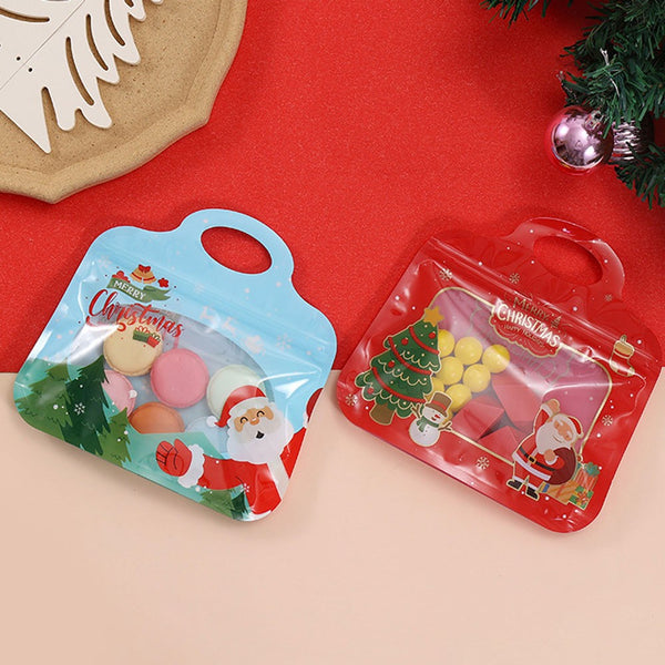 10/20/30PCS Festive Self-Seal Treat Bags, Self Sealing Christmas Treat Bags OD