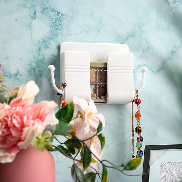 8PCS Wall Mounted Phone Remote Control Stationery Holder Storage Box Organizer