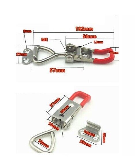 Over Centre Latch Small 4 Pcs Trailer Toggle Overcentre Latch Fastener UTE 4WD