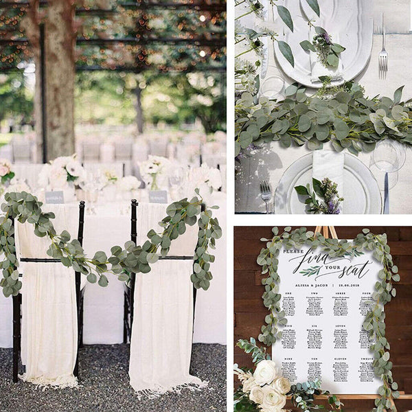 2M Artificial Greenery Eucalyptus Leaf Vine Garland Plant Party Wedding Decorate