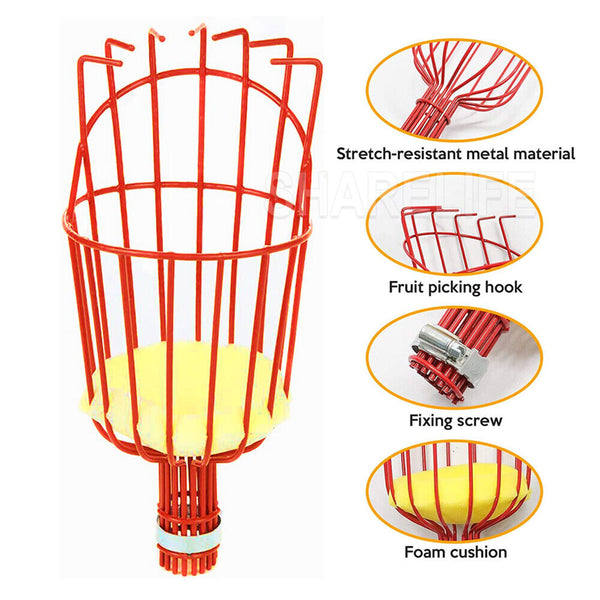 Red Horticultural Convenient Labor saving Fruit Picker Tool Apple Picking Garden