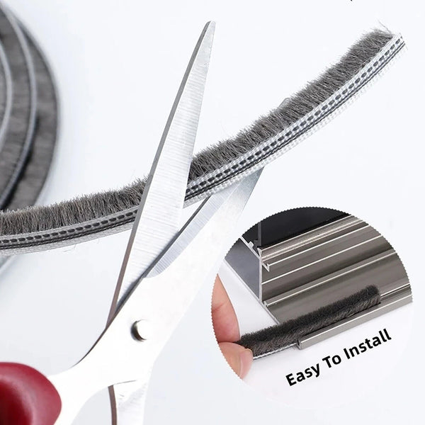 10M Hairy Seal Brush Pile Door Window Sliding Weather Strip Draught Excluder AUS