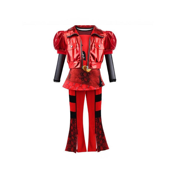 Descendants Costume Girls Kids – Rise of Red Book Week Cosplay Princess Dress with Wig
