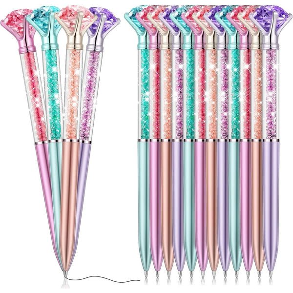 Diamond Crystal Pen Set – Colourful Bling Ballpoint Pens Gift Pack (5/10/25/50 Pcs)
