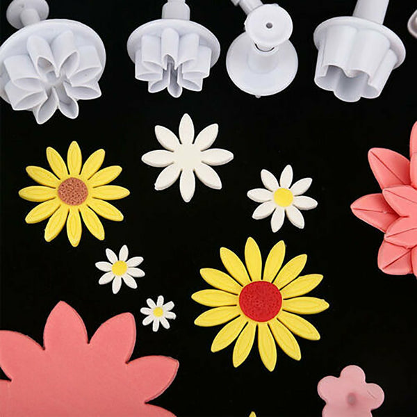 66pcs Sugarcraft Fondant Flower Mold Set | Cake Decorating Embossing Tools Kit