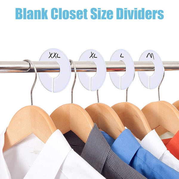 20x  Blank Closet Size Dividers Round Clothing Rack Organizer Home Shop Favor AU
