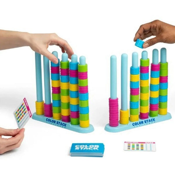 Colour Stack Puzzle Game Educational Stacking Challenge Family Board Game Kids Adults
