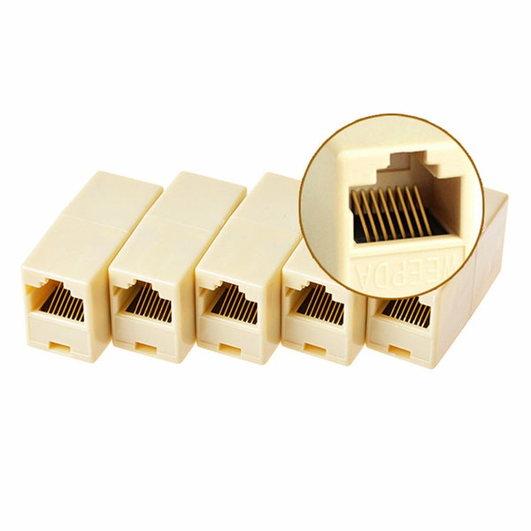 15X RJ45 Coupler Cat5e Cat6 Ethernet Cable Extender Joiner LAN Connector Adapter