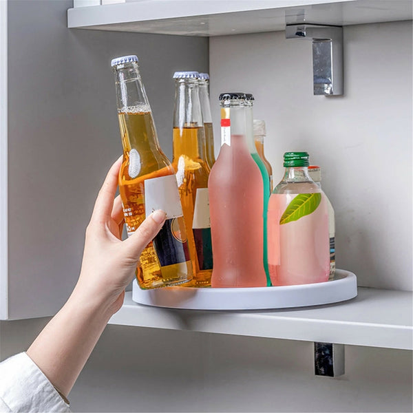2pcs Lazy Susan Turntable Organizer | 360° Rotating Non-Slip Pantry Storage Tray