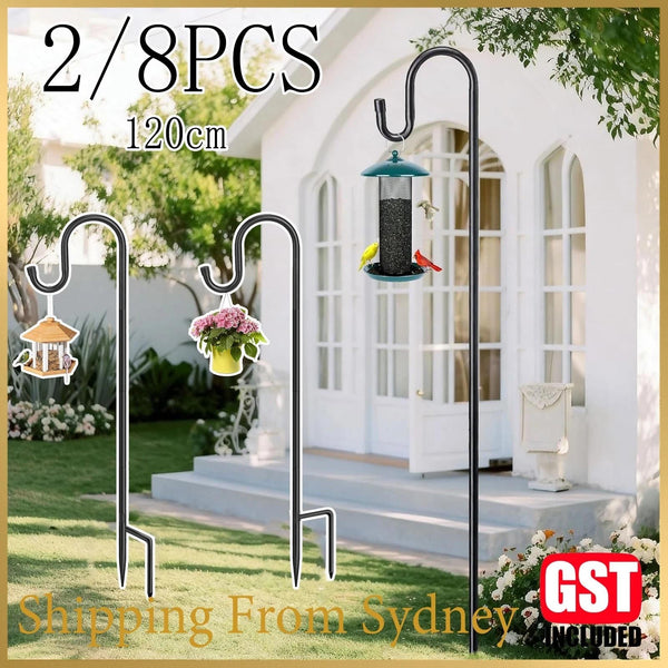Shepherd Hook 120cm 2/4 Pack – Garden Bird Feeder, Plant Hanger & Wedding Light Hooks