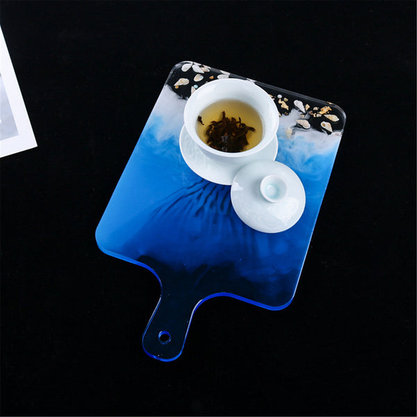 Silicone Coaster Resin Casting Mold Epoxy Fruit Tray Plate Mould Craft Handle AU