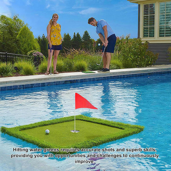 Pool Golf Turf Mat Set Golf Putting Mats Floating Golf Green Pool/Water/Outdoor