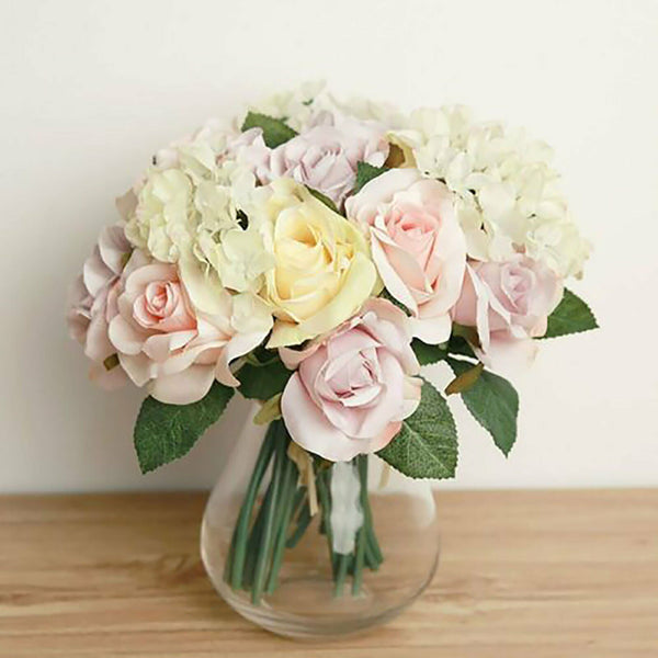 Artificial Bouquet Silk Flowers Blossom Rose Peony Home Wedding Decor AU