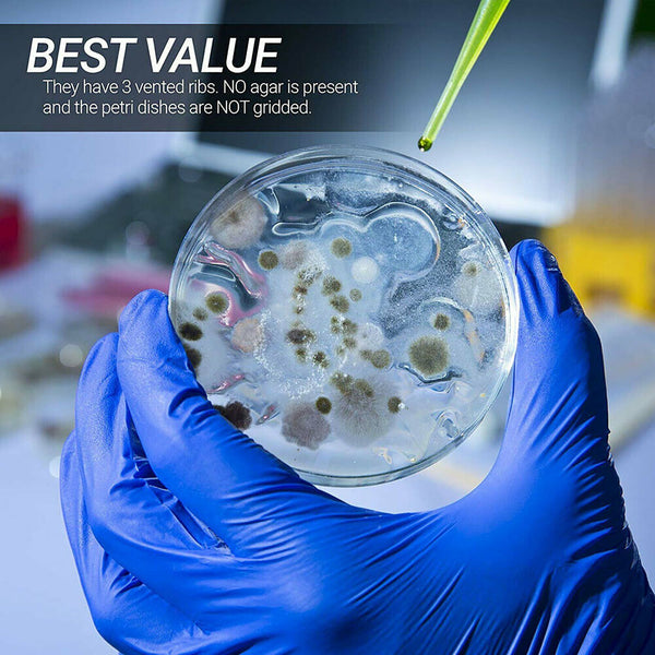 40PCS Plastic Petri dishes with lid 90x15mm Pre-sterile Polystyrene New AU