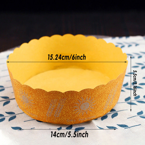 100PCS  High Temperature Kraft Paper Bread Cupcake Holder Resistant Paper Cup