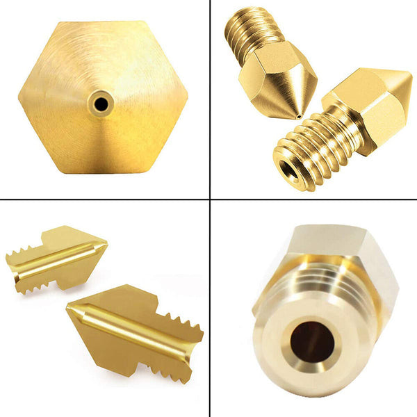 20pcs 0.4mm MK8 3D Printer Brass Nozzles Extruder 5x Nozzles Cleaning Needles