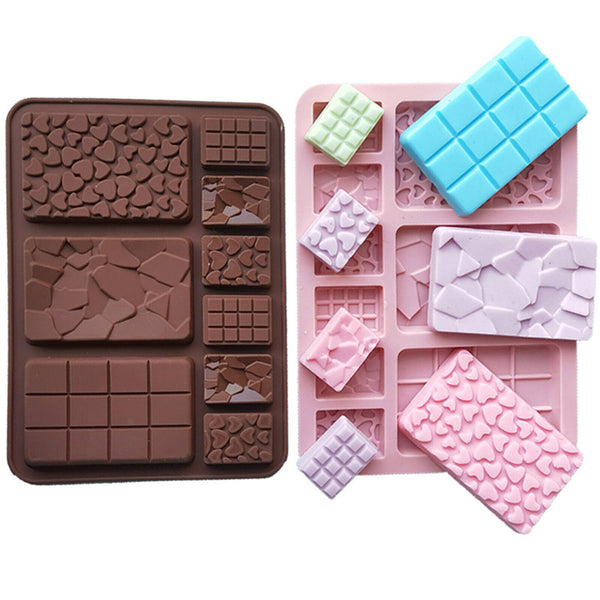 Cake Bake Cook Silicone Mold Bar Break Apart Choc Block Ice Tray Chocolate Mould