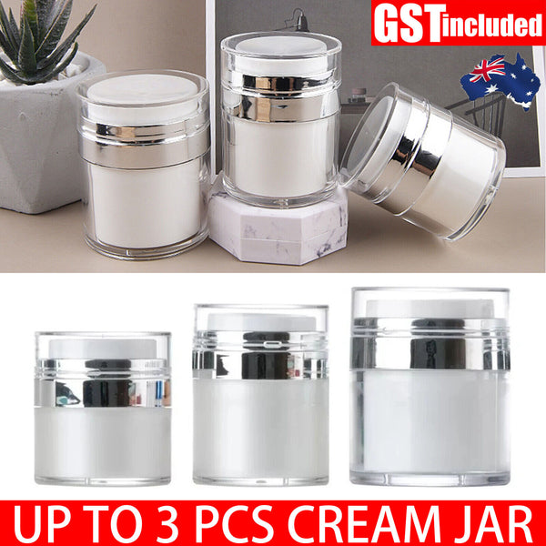 Squeeze Pump Press Cream Jar Acrylic Cans Vacuum Bottle Lotion Container