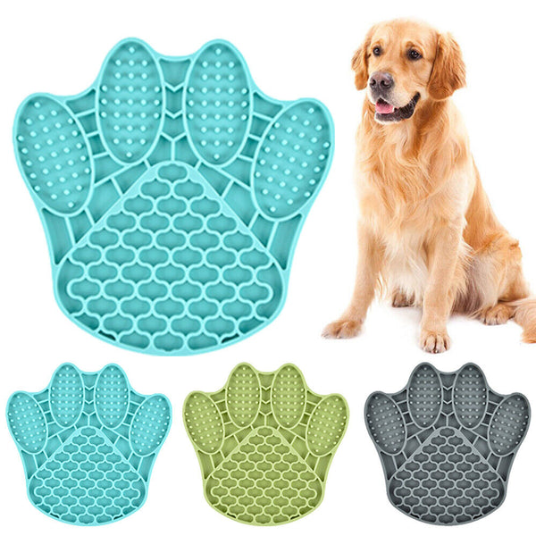 Dog Bath Training Lick Pad Slow Feeder Pet Mat Shower Grooming AU