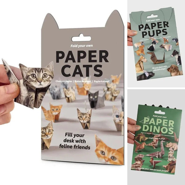 DIY Paper Cats - 50 Sheets DIY Origami Paper To Fold Cute Cat Figures Halloween