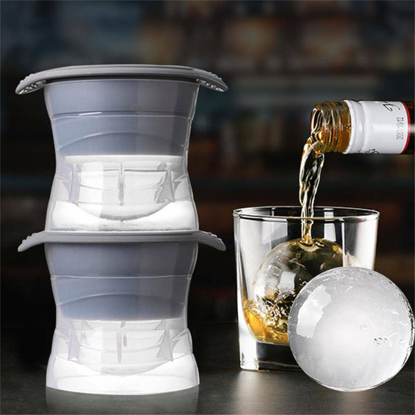 3PCS Large Ice Ball Maker Cube Tray Big Silicone Mold Sphere Whiskey Round Mould